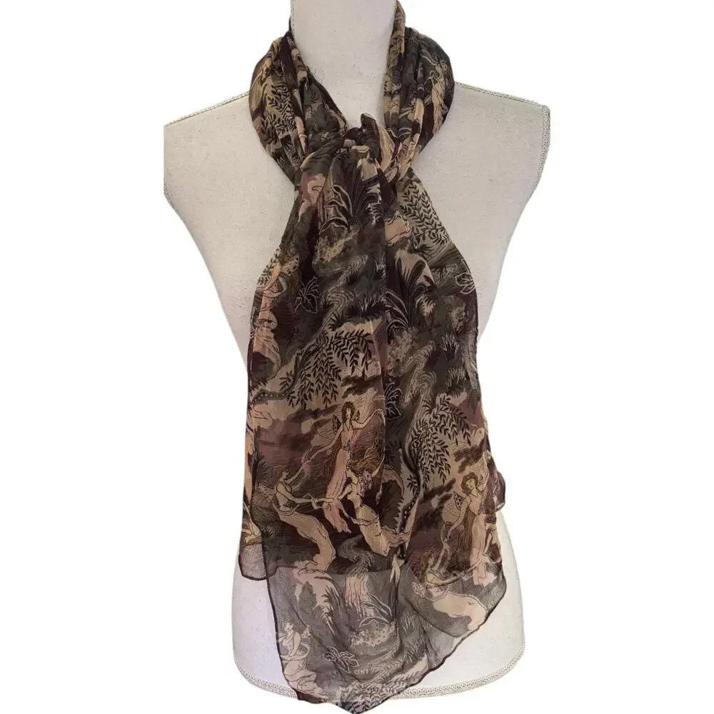 All That Glitters ATG San Francisco Scarf whimsical woods Fairy Sheer Rayon